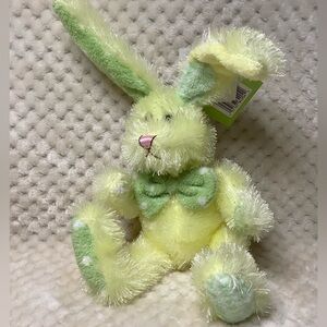 Vintage Loblaws 2004 Plush Yellow Green Bunny Rabbit Stuffed Animal Toy w Tags